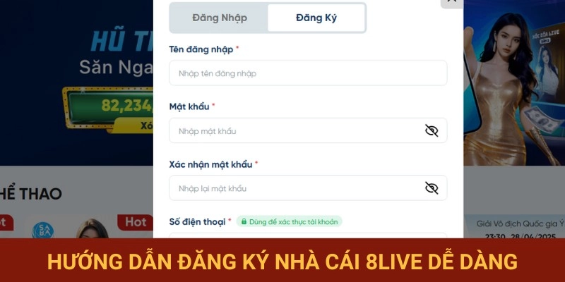 Thao tác tạo tài khoản người chơi dễ dàng